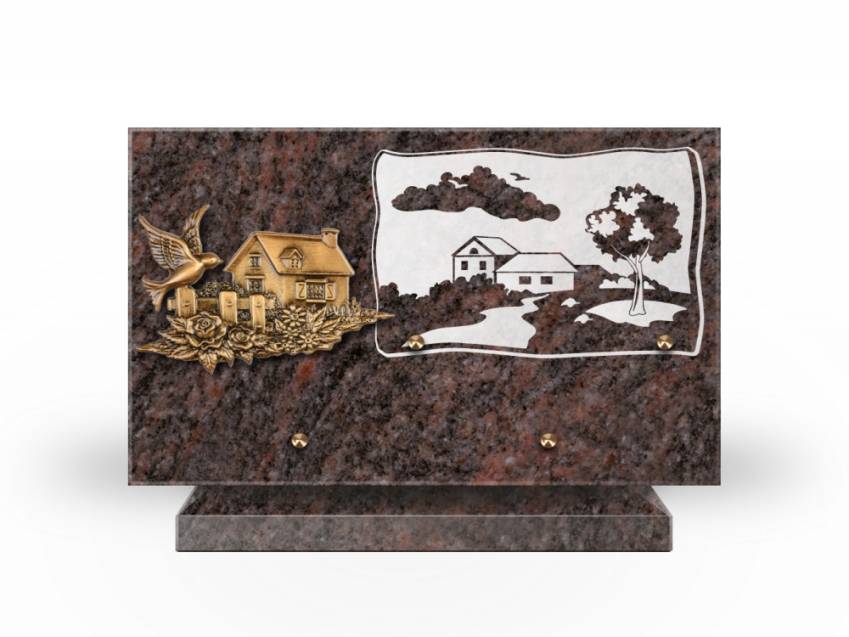 Plaque Granit Rectangle romantique