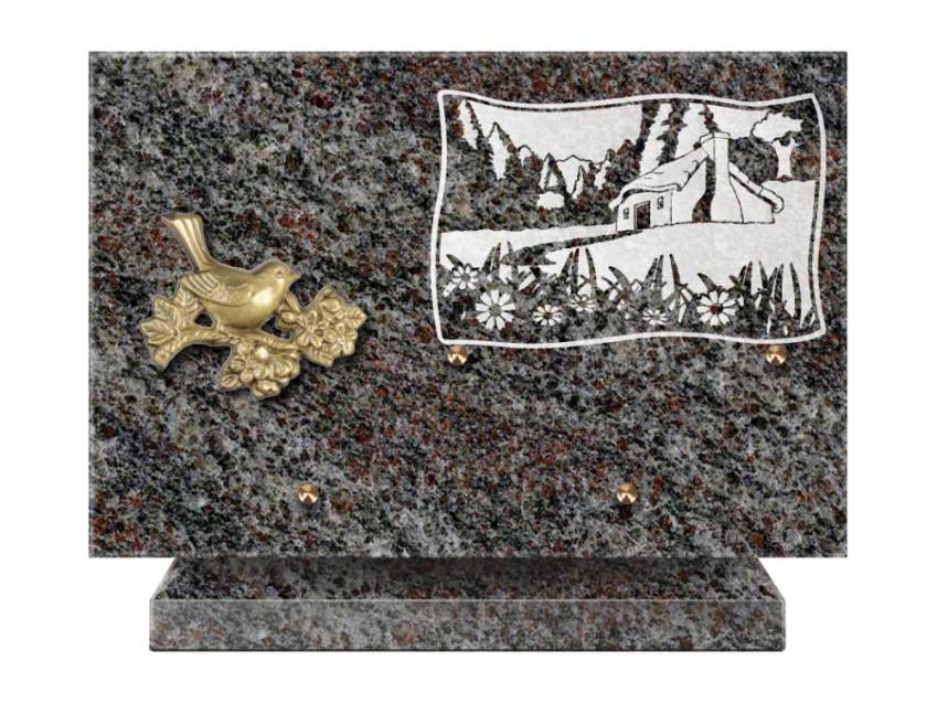 Plaque Granit Rectangle romantique