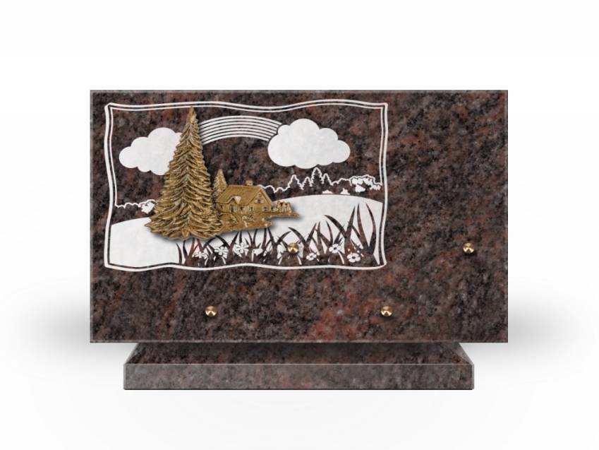 Plaque Granit Rectangle romantique