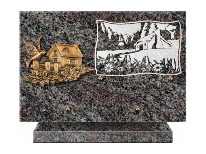 Plaque Granit Rectangle romantique