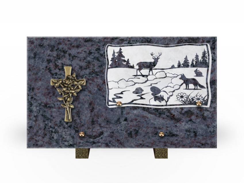 Plaque Granit Rectangle romantique