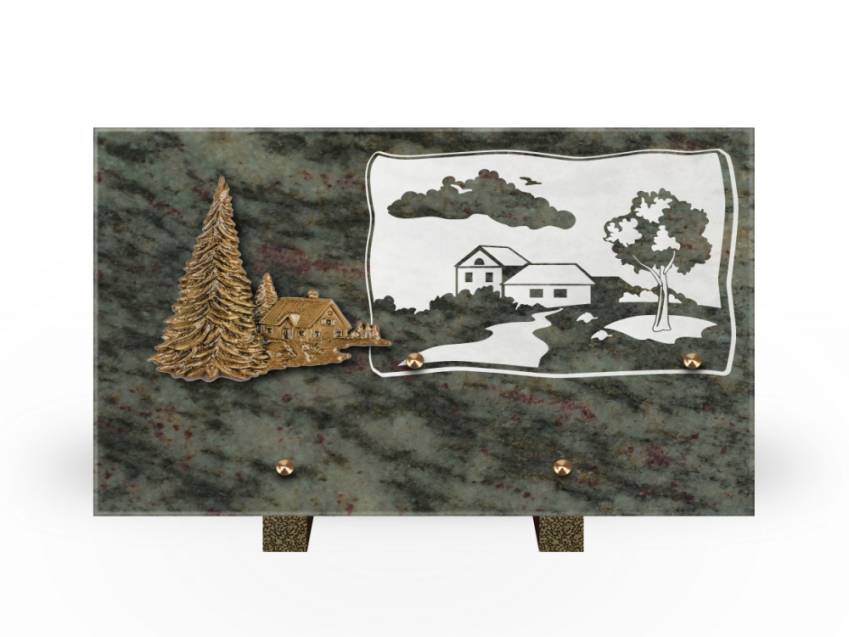 Plaque Granit Rectangle romantique