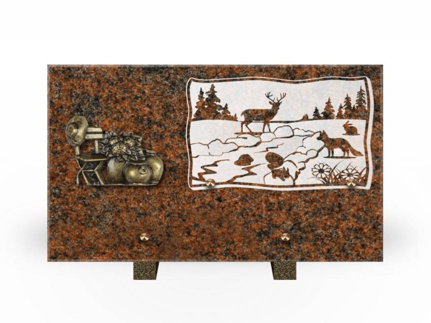 Plaque Granit Rectangle romantique