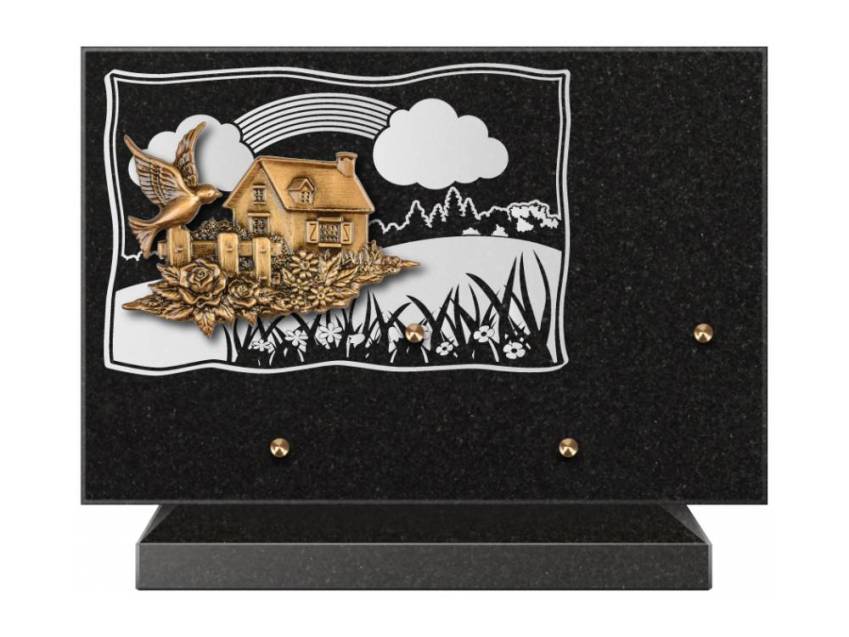 Plaque Granit Rectangle romantique