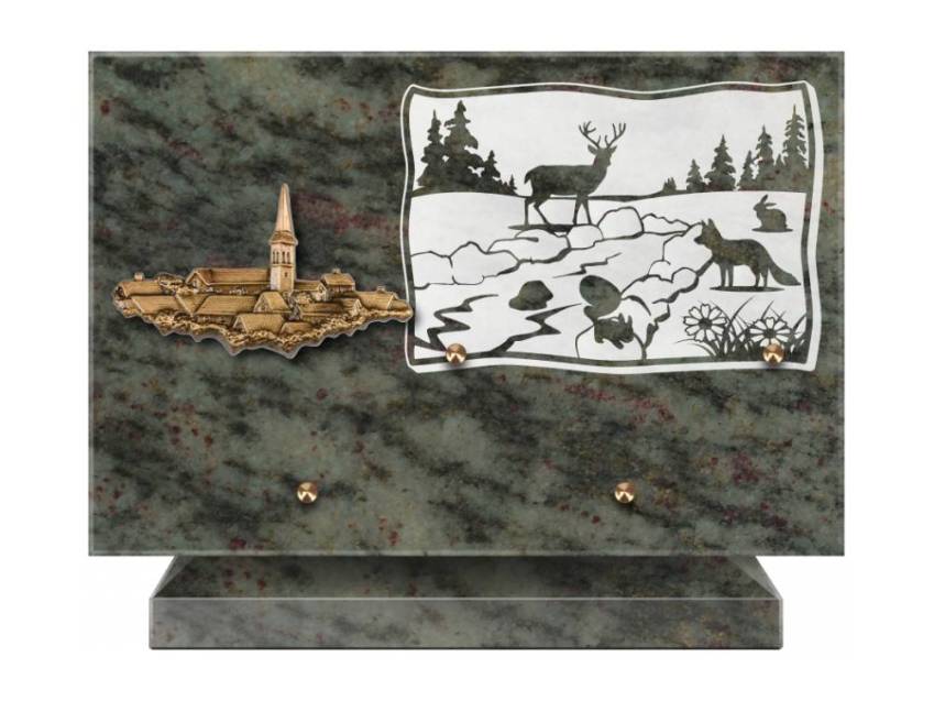 Plaque Granit Rectangle romantique