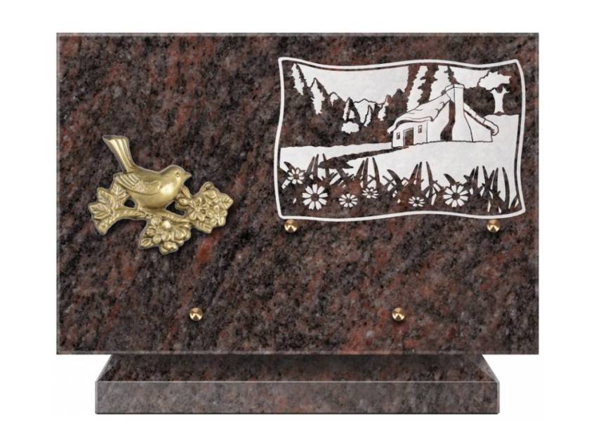 Plaque Granit Rectangle romantique