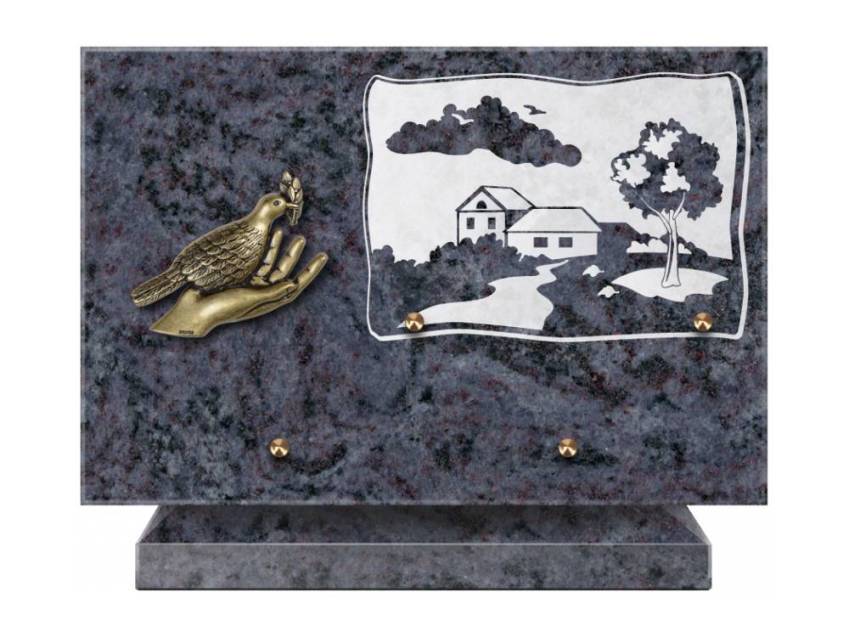 Plaque Granit Rectangle romantique