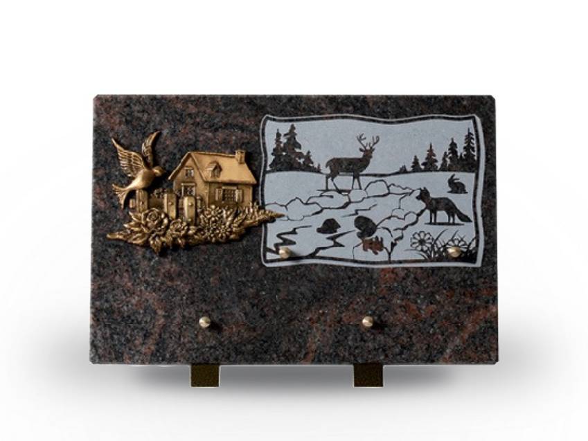 Plaque Granit Rectangle romantique