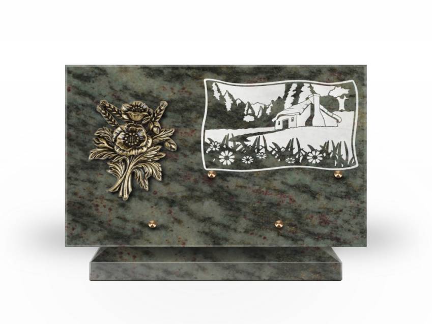 Plaque Granit Rectangle romantique