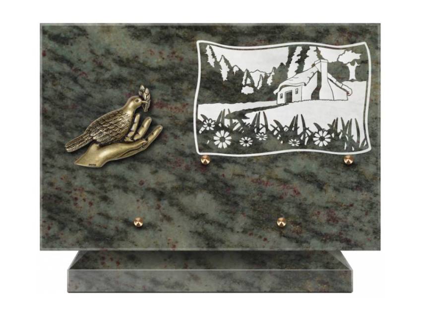 Plaque Granit Rectangle romantique