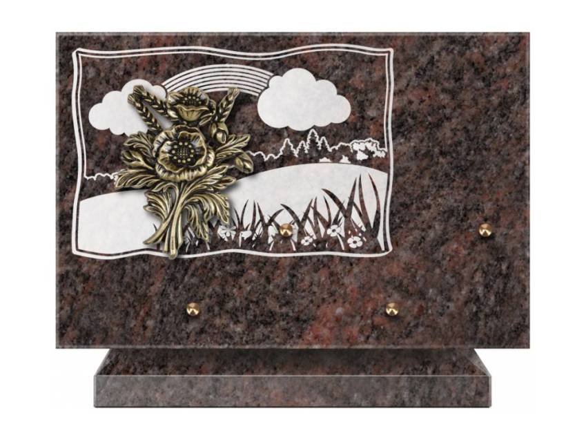 Plaque Granit Rectangle romantique