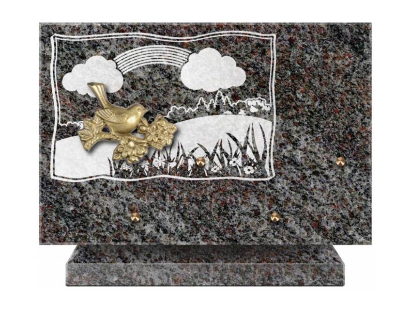 Plaque Granit Rectangle romantique