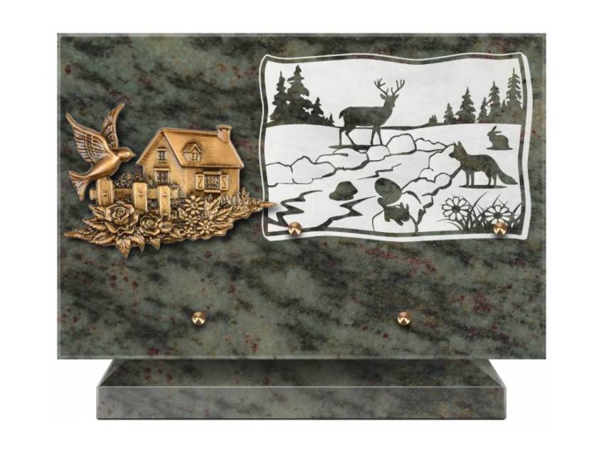 Plaque Granit Rectangle romantique