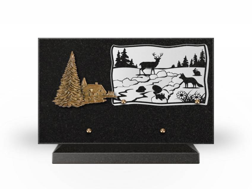 Plaque Granit Rectangle romantique