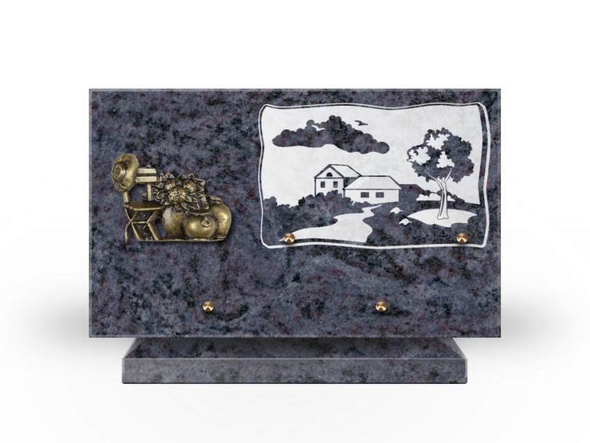 Plaque Granit Rectangle romantique