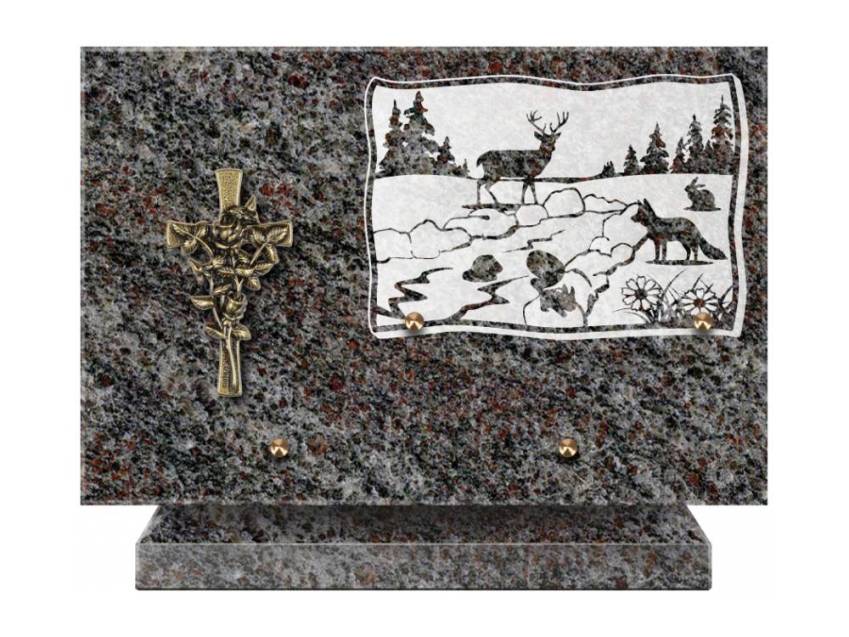 Plaque Granit Rectangle romantique