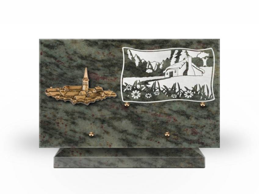 Plaque Granit Rectangle romantique