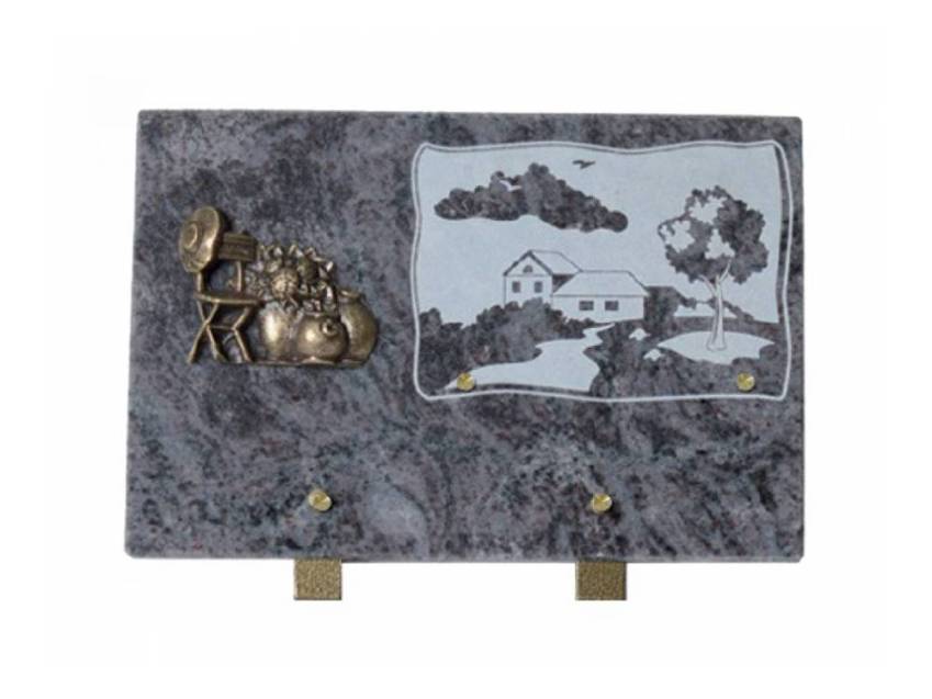 Plaque Granit Rectangle romantique