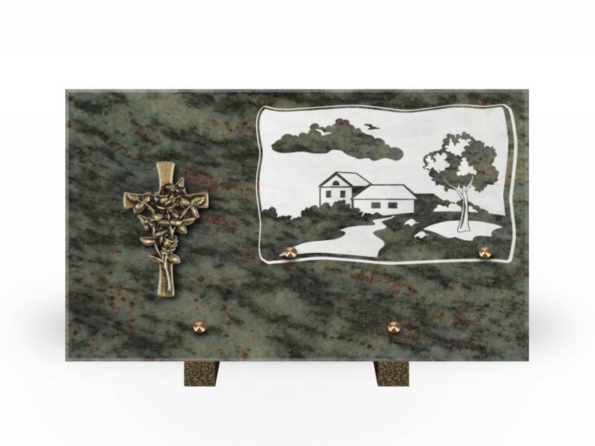 Plaque Granit Rectangle romantique