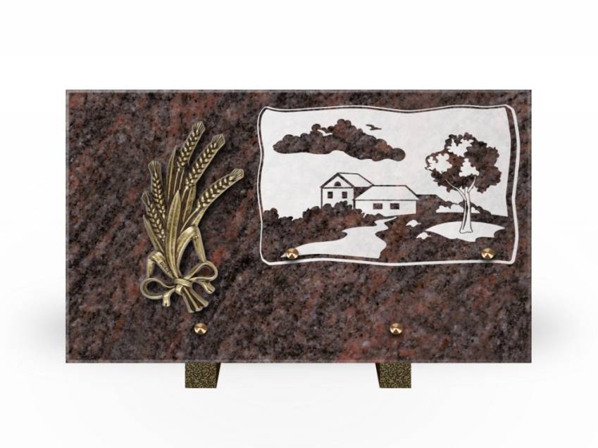 Plaque Granit Rectangle romantique