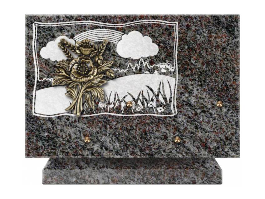 Plaque Granit Rectangle romantique