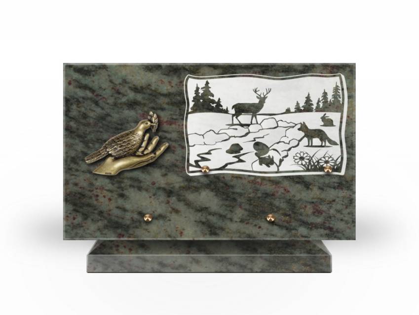 Plaque Granit Rectangle romantique