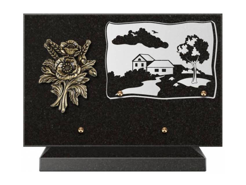 Plaque Granit Rectangle romantique