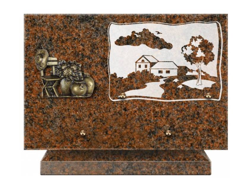 Plaque Granit Rectangle romantique