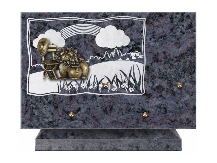 Plaque Granit Rectangle romantique