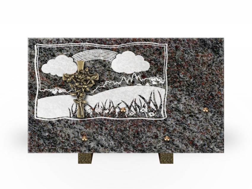 Plaque Granit Rectangle romantique