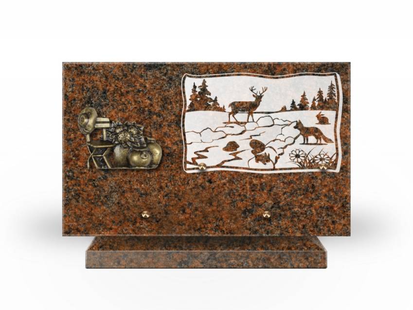 Plaque Granit Rectangle romantique