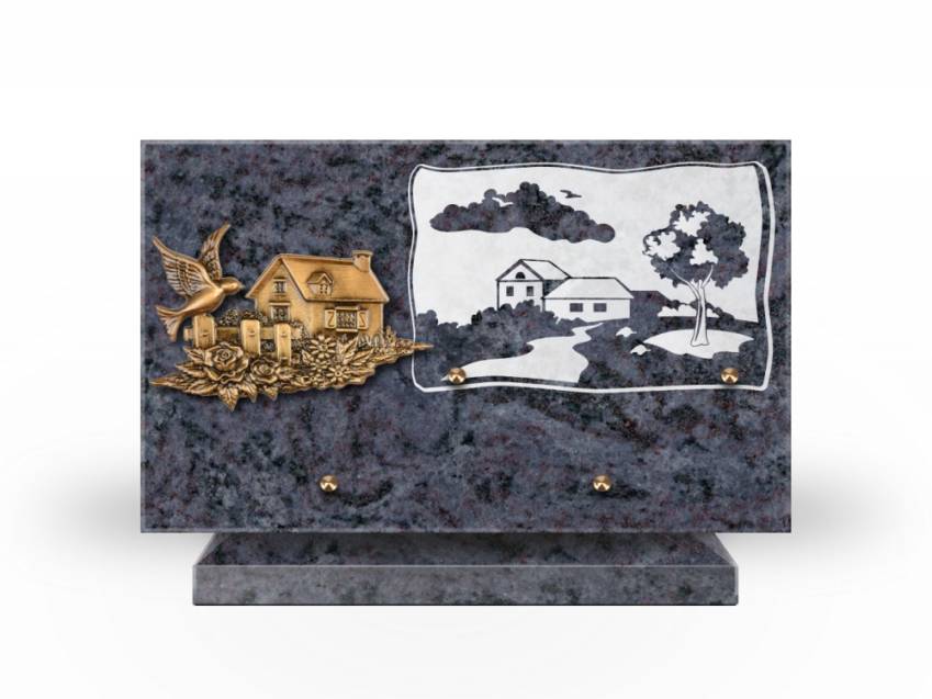 Plaque Granit Rectangle romantique