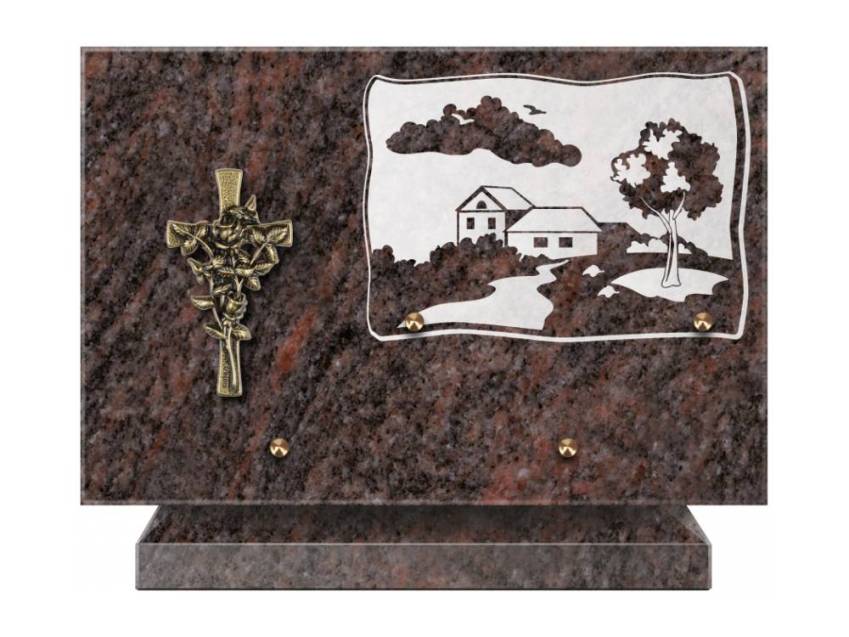 Plaque Granit Rectangle romantique