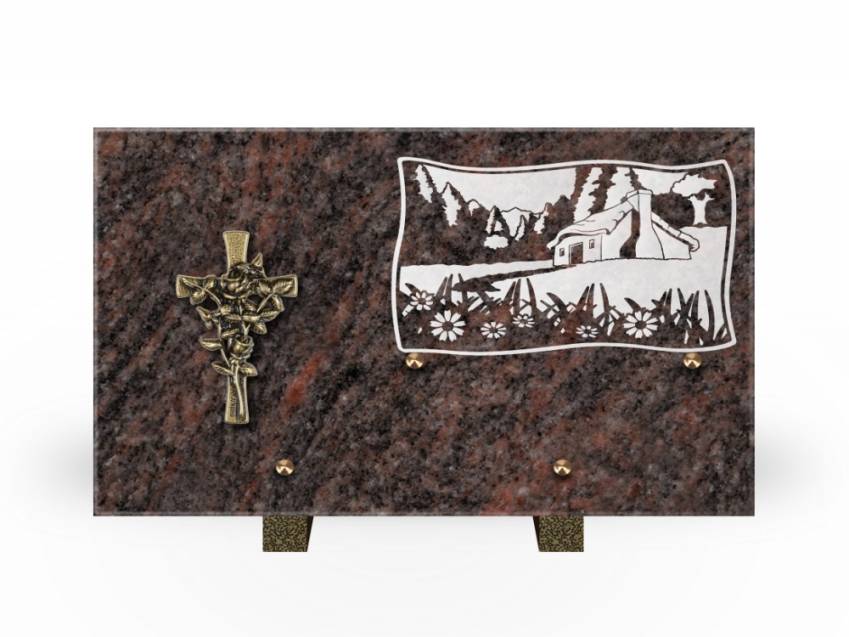 Plaque Granit Rectangle romantique