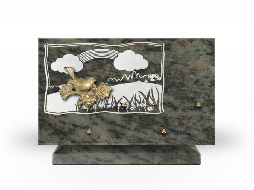 Plaque Granit Rectangle romantique