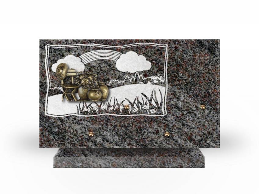 Plaque Granit Rectangle romantique