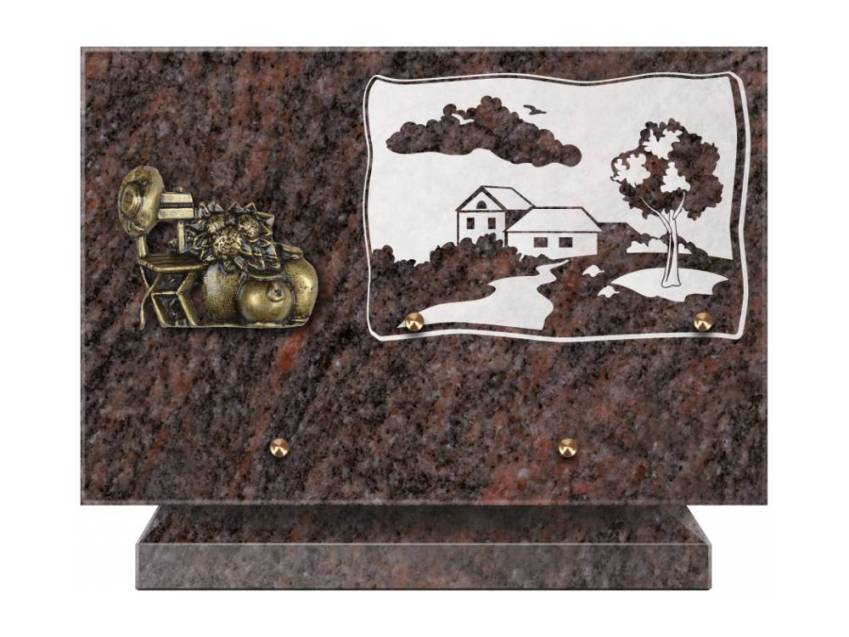 Plaque Granit Rectangle romantique