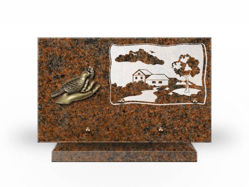 Plaque Granit Rectangle romantique