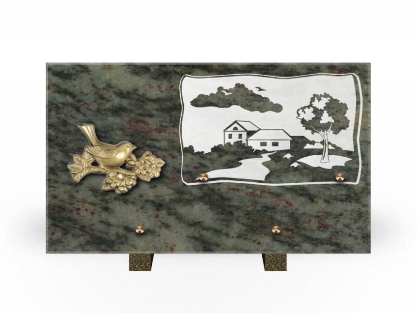 Plaque Granit Rectangle romantique