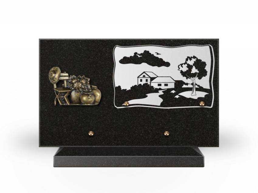 Plaque Granit Rectangle romantique