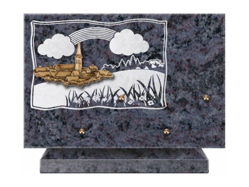 Plaque Granit Rectangle romantique