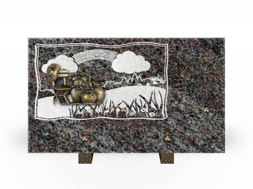 Plaque Granit Rectangle romantique