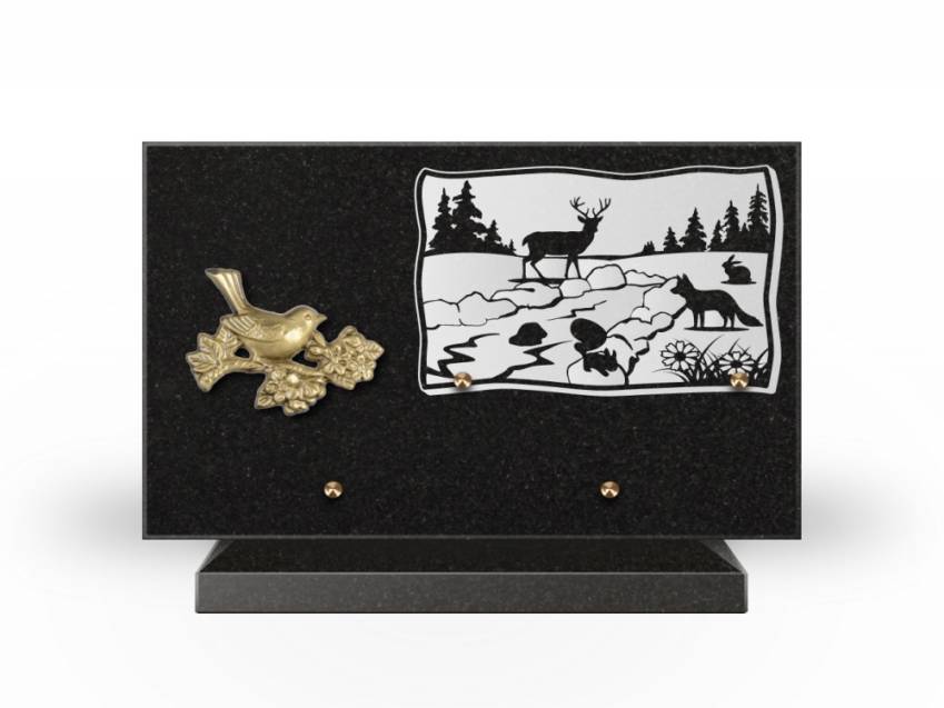 Plaque Granit Rectangle romantique