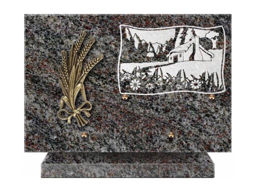 Plaque Granit Rectangle romantique