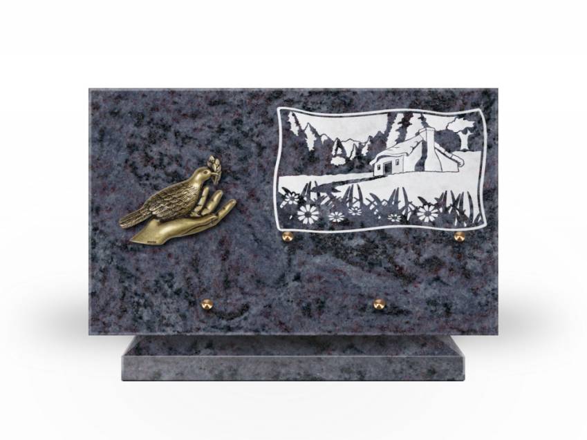 Plaque Granit Rectangle romantique