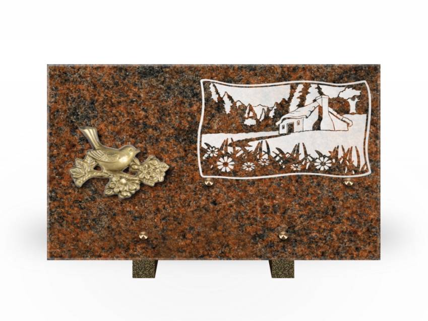 Plaque Granit Rectangle romantique