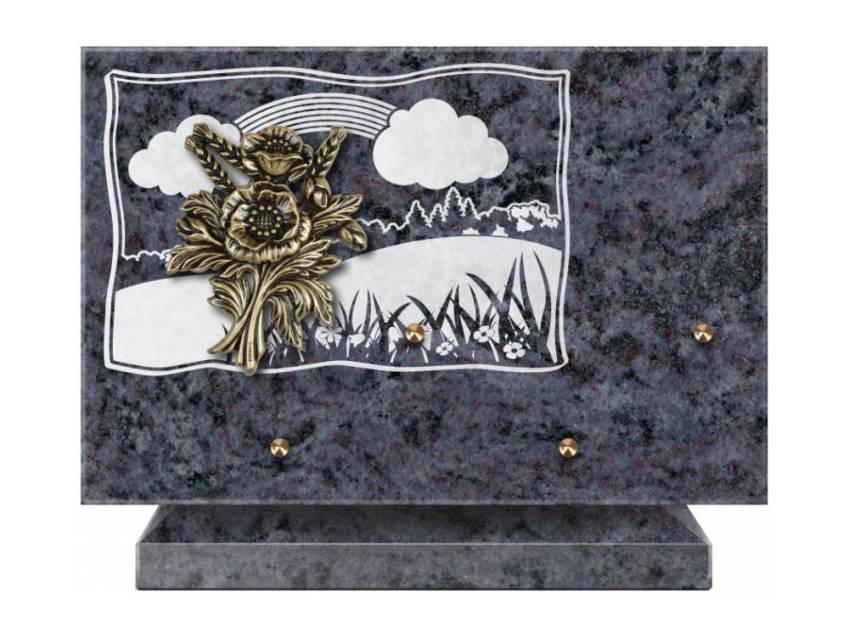 Plaque Granit Rectangle romantique