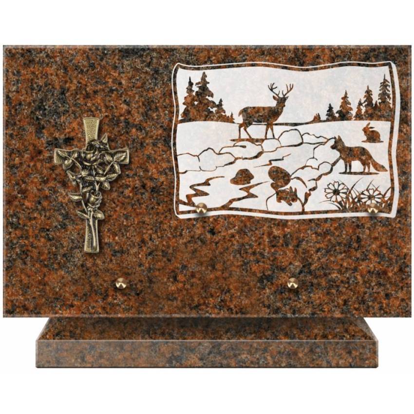 Plaque Granit Rectangle romantique