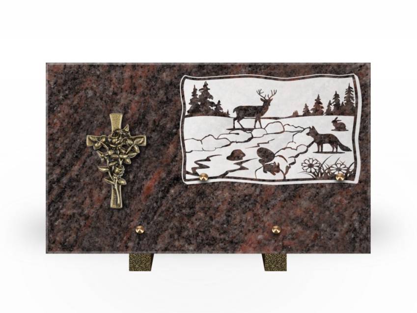 Plaque Granit Rectangle romantique