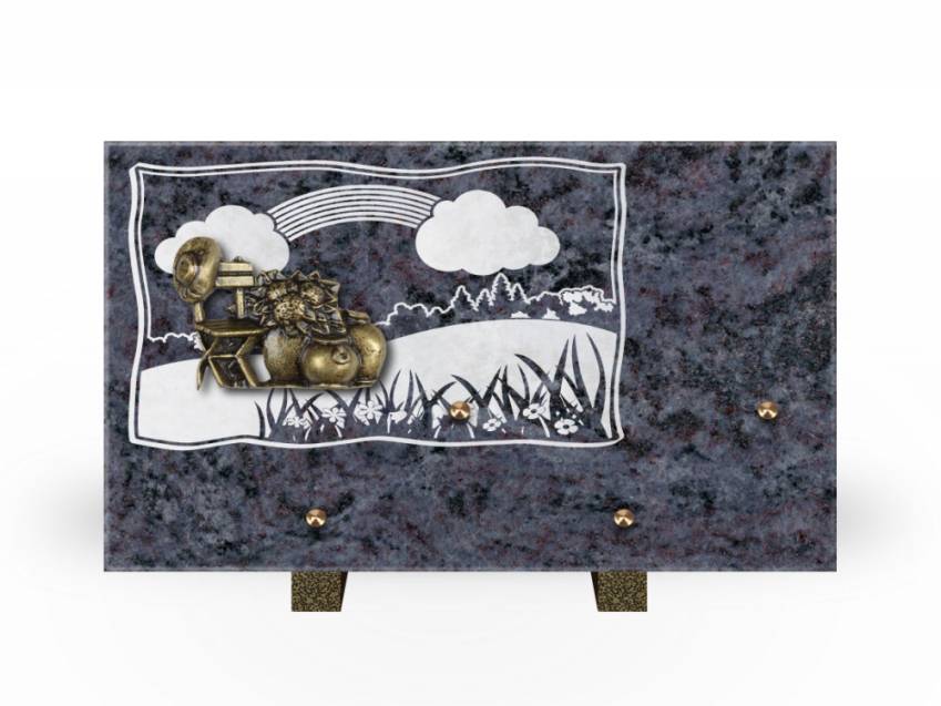 Plaque Granit Rectangle romantique